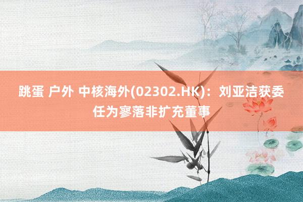跳蛋 户外 中核海外(02302.HK):刘亚洁获委任为寥落非扩充董事