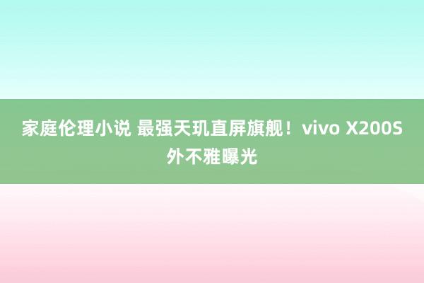 家庭伦理小说 最强天玑直屏旗舰！vivo X200S外不雅曝光
