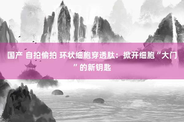 国产 自拍偷拍 环状细胞穿透肽：掀开细胞“大门”的新钥匙