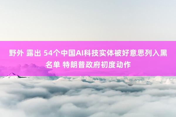 野外 露出 54个中国AI科技实体被好意思列入黑名单 特朗普政府初度动作