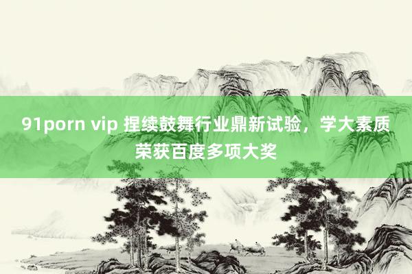91porn vip 捏续鼓舞行业鼎新试验，学大素质荣获百度多项大奖