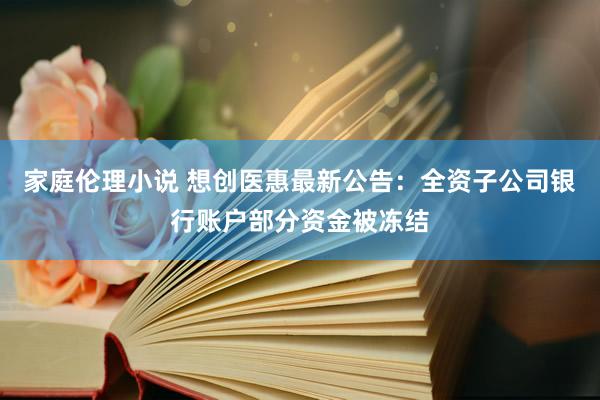 家庭伦理小说 想创医惠最新公告：全资子公司银行账户部分资金被冻结