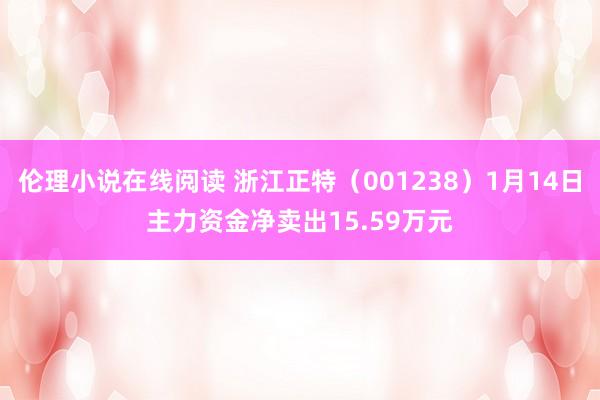 伦理小说在线阅读 浙江正特（001238）1月14日主力资金净卖出15.59万元