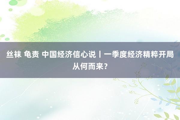 丝袜 龟责 中国经济信心说丨一季度经济精粹开局从何而来？