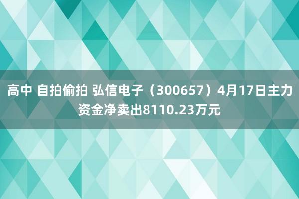 高中 自拍偷拍 弘信电子（300657）4月17日主力资金净卖出8110.23万元