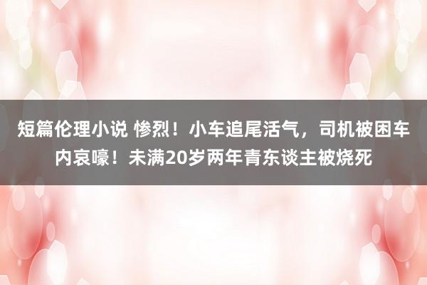 短篇伦理小说 惨烈！小车追尾活气，司机被困车内哀嚎！未满20岁两年青东谈主被烧死