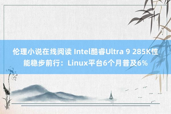 伦理小说在线阅读 Intel酷睿Ultra 9 285K性能稳步前行：Linux平台6个月普及6%